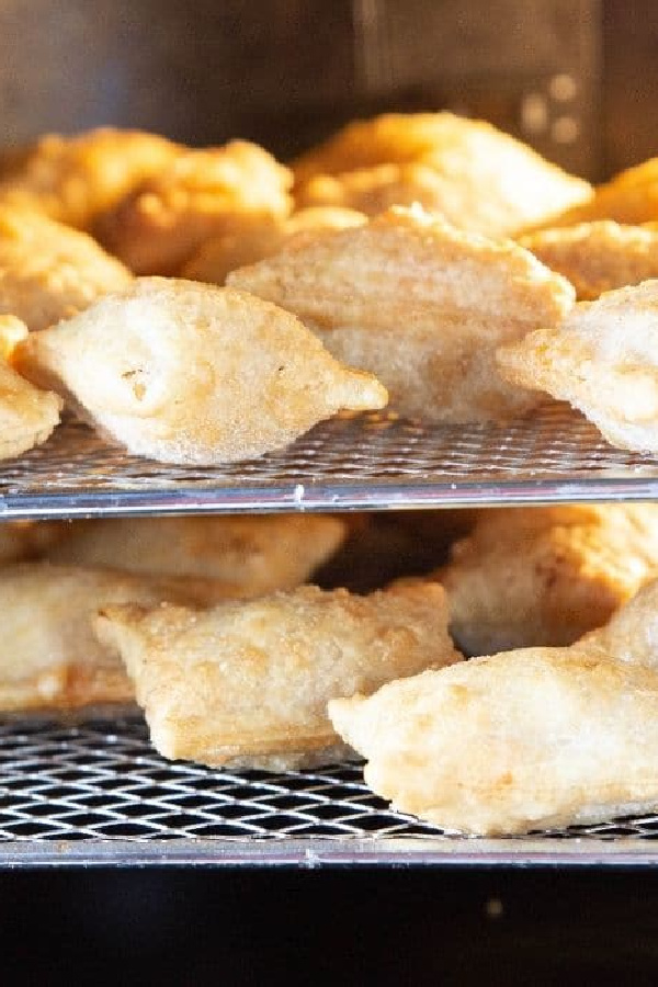 pizza rolls in air fryer on trays