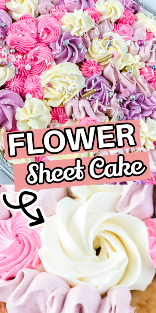 floral sheet cake