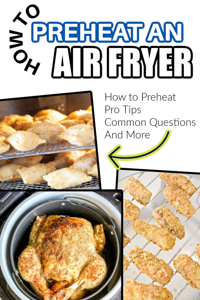 how to preheat air fryer pin image
