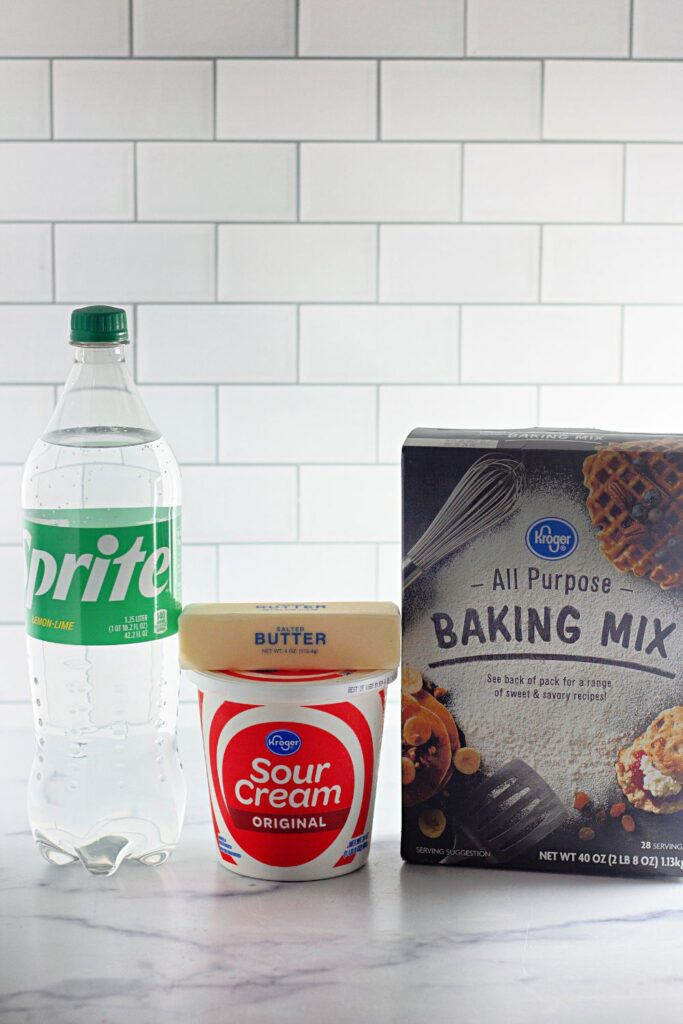 lemon lime soda biscuit ingredients on table