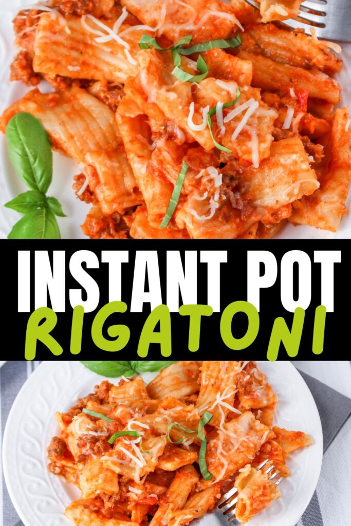 instant pot rigatoni collage